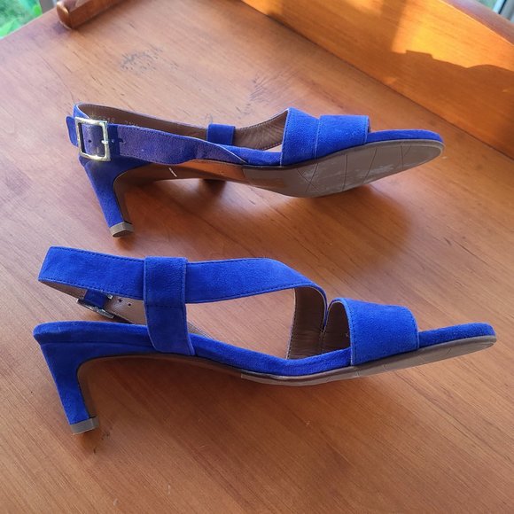 Aquatalia Blue Suede Sandals - Picture 3 of 6